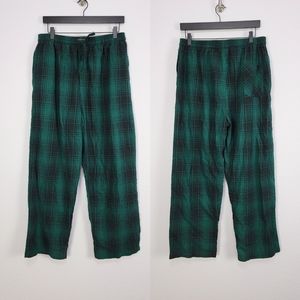 Andrew Scott Flannel Plaid Drawstring Pajama Pants Size Large